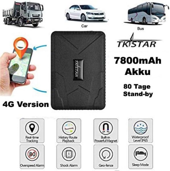 TK STAR TK915 4G GPS Tracker Peilsender wasserdicht Auto 7.800mAh Akku + Magnet Halterung